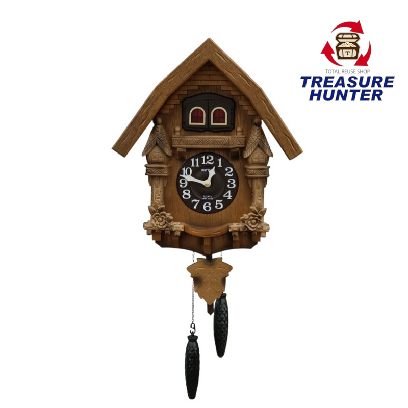 中古 RHYTHM 鳩時計 4MJ236RH カッコー クロック 壁掛け 振り子 時計 木製 CITIZEN 【105060316002】