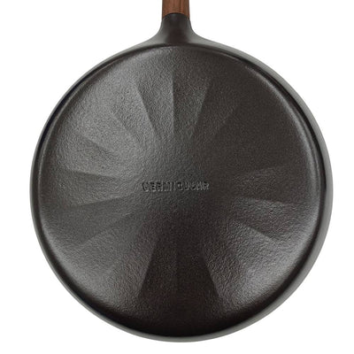 未使用品 バーミキュラ 28cm フライパン ガラスリッドセット ウォールナットIH対応 箱 レシピ付き VERMICULAR 【105071172002】