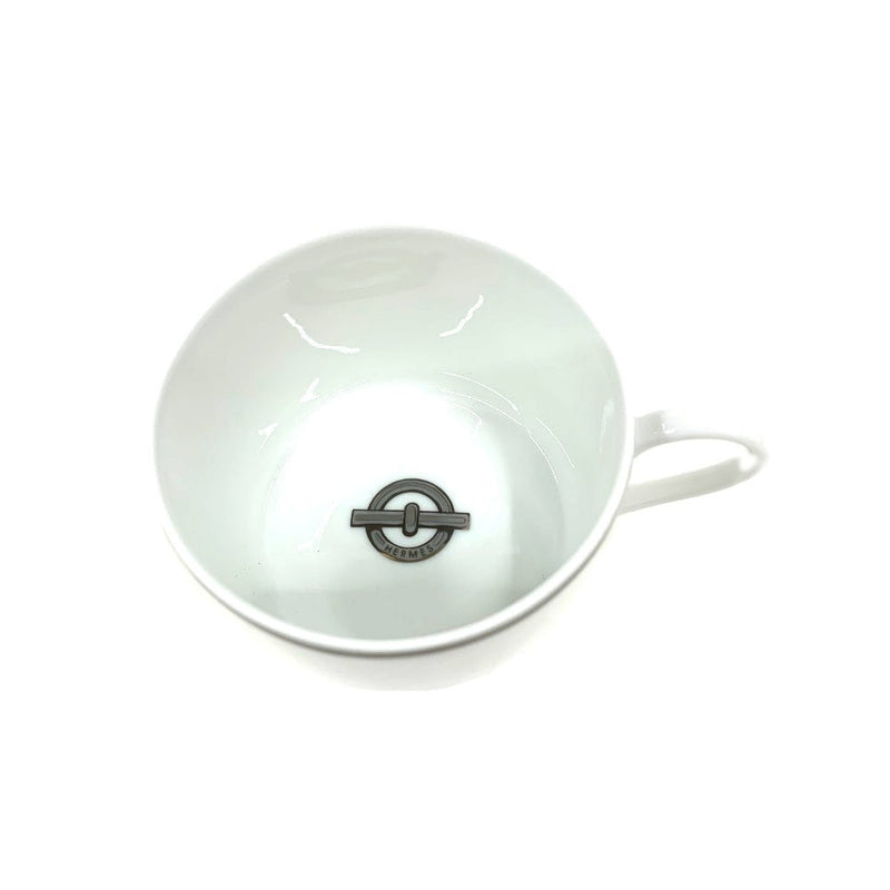 HERMES(エルメス)　シェーヌダンクル　ペアティーカップ＆ソーサー　　未使用品 【106040890008】