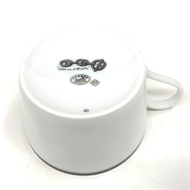 HERMES(エルメス)　シェーヌダンクル　ペアティーカップ＆ソーサー　　未使用品 【106040890008】