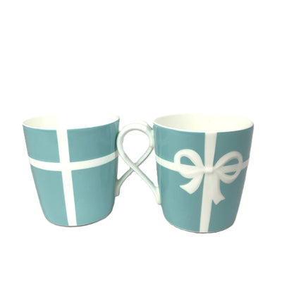 TIFFANY&Co.(ティファニー) ブルーリボンボックス ペア マグカップ  箱あり 未使用展示品 【106053536003】