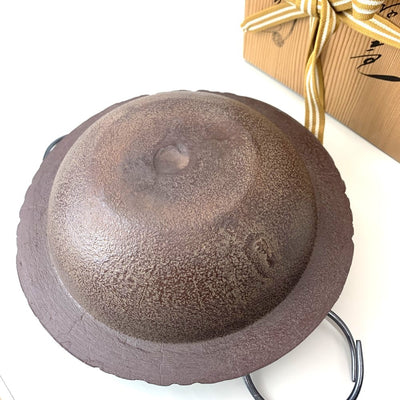 人間国宝 佐藤浄清 桜川地紋 平羽付釜 箱・証紙付き 茶道具 【106053911003】