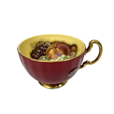 Aynsley(エインズレイ) オーバン オーチャードゴールド レッド カップ＆ソーサー 未使用展示品 【106054091003】