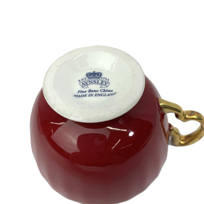 Aynsley(エインズレイ) オーバン オーチャードゴールド レッド カップ＆ソーサー 未使用展示品 【106054091003】