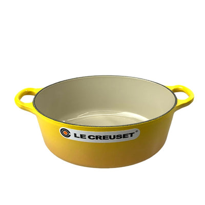 LE CREUSET(ル・クルーゼ) 両手鍋 ココット・オーバル ディジョンイエロー 23cm 25002-23 未使用 【106060021005】