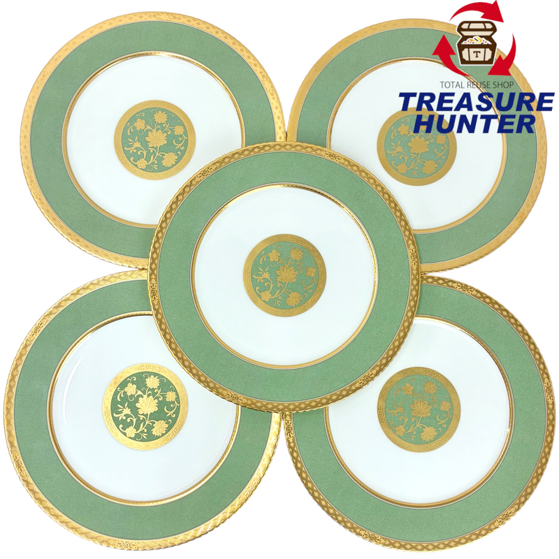 Noritake ヨシノ サービスプレートセット 30cmプレート×5 グリーン ノリタケ 【106060253007】