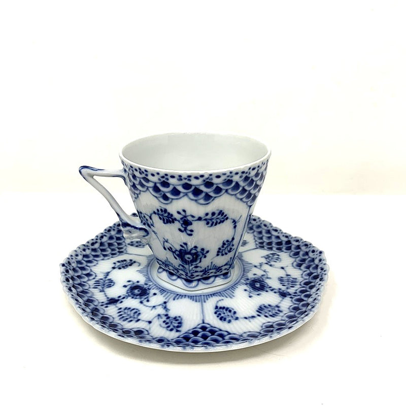 ロイヤルコペンハーゲン　ブルーフルーテッド　フルレース　コーヒーカップ＆ソーサー　ペア　ROYAL COPENHAGEN 【106060262003】