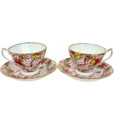 Royal Albert オールドカントリーローズ ルビーセレブレーション ペア カップ&ソーサー プレートセット ロイヤルアルバート 【106060372008】
