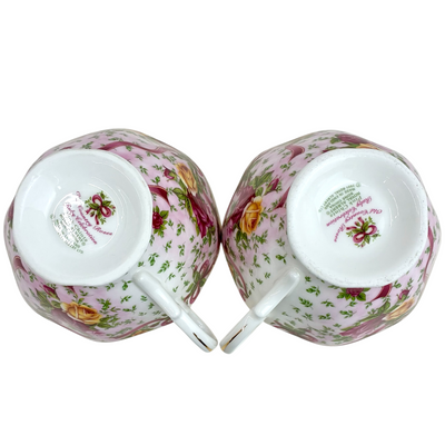 Royal Albert オールドカントリーローズ ルビーセレブレーション ペア カップ&ソーサー プレートセット ロイヤルアルバート 【106060372008】
