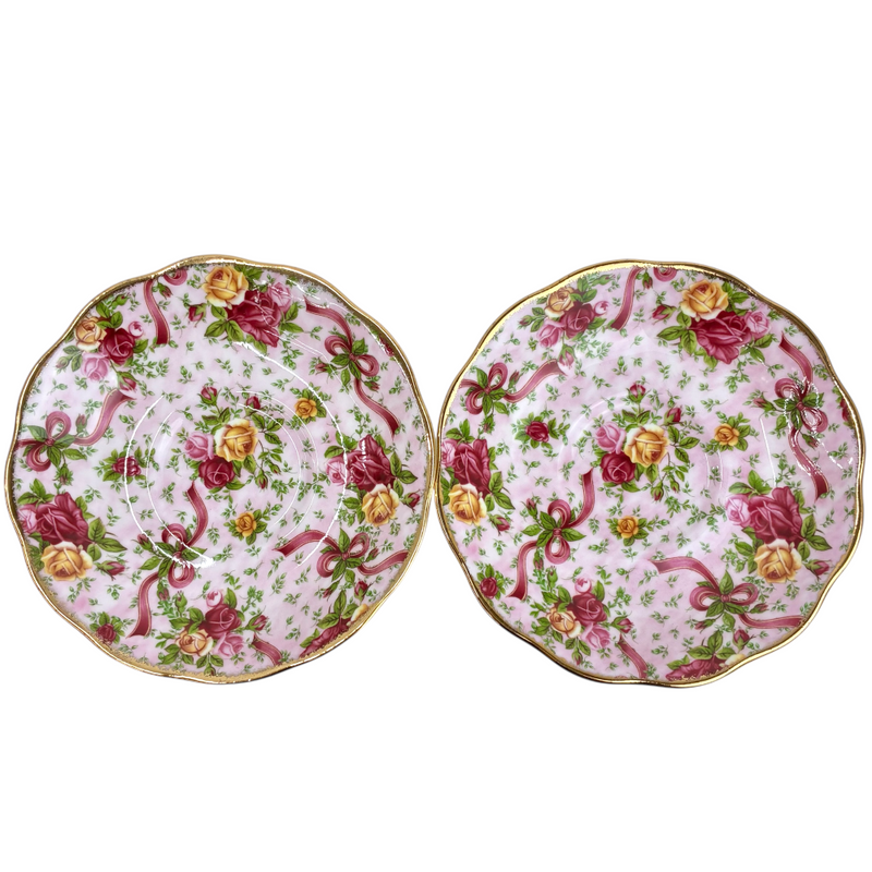 Royal Albert オールドカントリーローズ ルビーセレブレーション ペア カップ&ソーサー プレートセット ロイヤルアルバート 【106060372008】