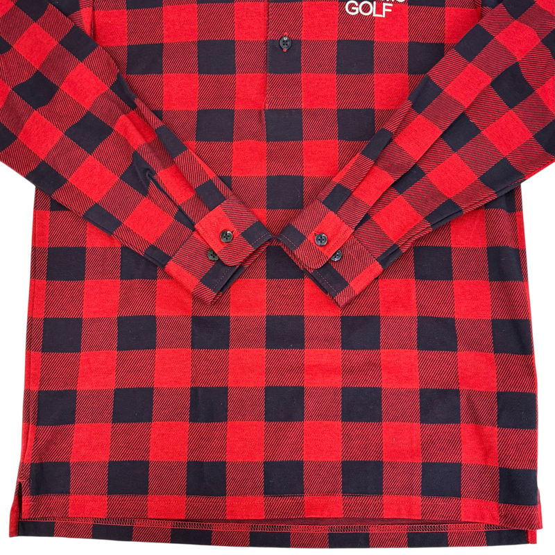 BEAMS GOLF ブロックチェックポロシャツ サイズS レッド 2020年秋冬モデル ビームスゴルフ 【107108418002】