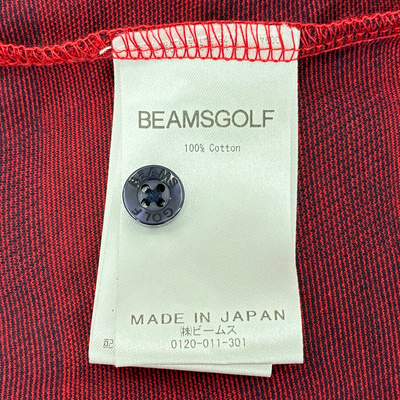 BEAMS GOLF ブロックチェックポロシャツ サイズS レッド 2020年秋冬モデル ビームスゴルフ 【107108418002】