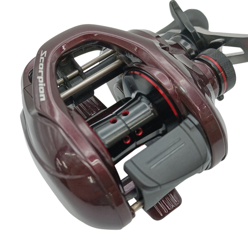 中古 シマノ SHIMANO ベイトリール スコーピオン Scorpion 200 右ハンドル ブラウン 釣り 箱 説明書 【107110202002】