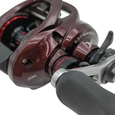 中古 シマノ SHIMANO ベイトリール スコーピオン Scorpion 200 右ハンドル ブラウン 釣り 箱 説明書 【107110202002】