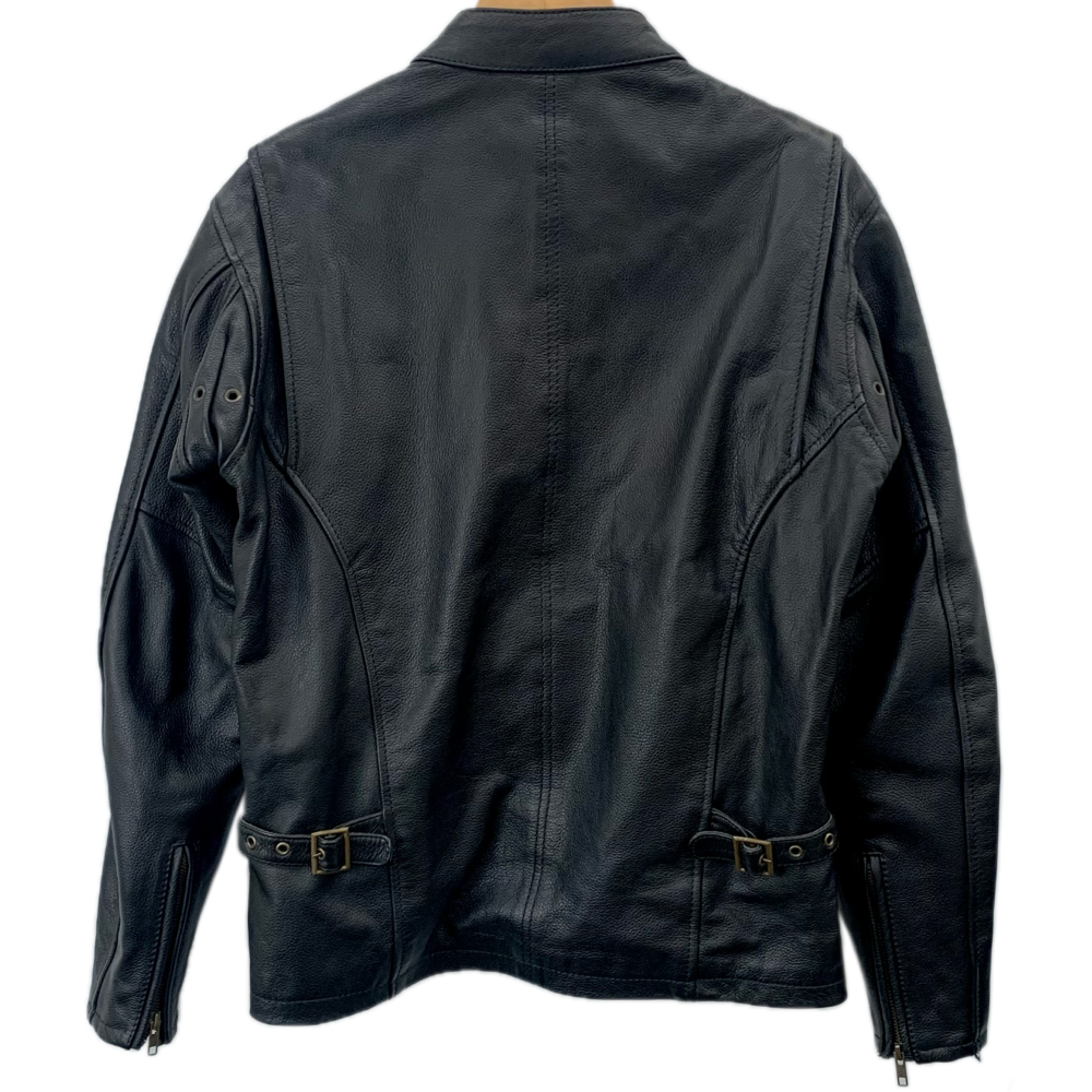 美品✨Rookie Leather 牛革レザージャケット　シングルライダースM黒 Rookie Leathers 牛革 シングルライダースジャケット サイズM ブラック