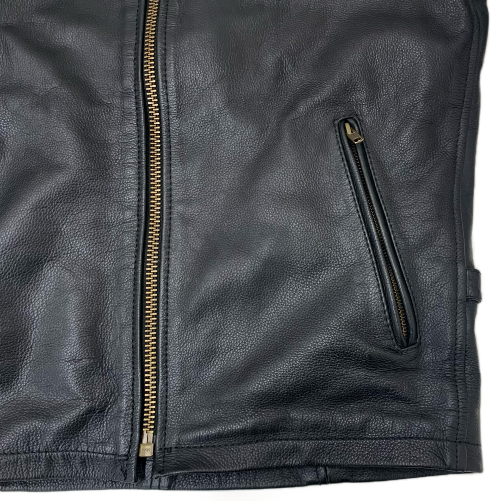 Rookie Leathers ブラック レザージャケット Mサイズ rlj-01n_18.jpg