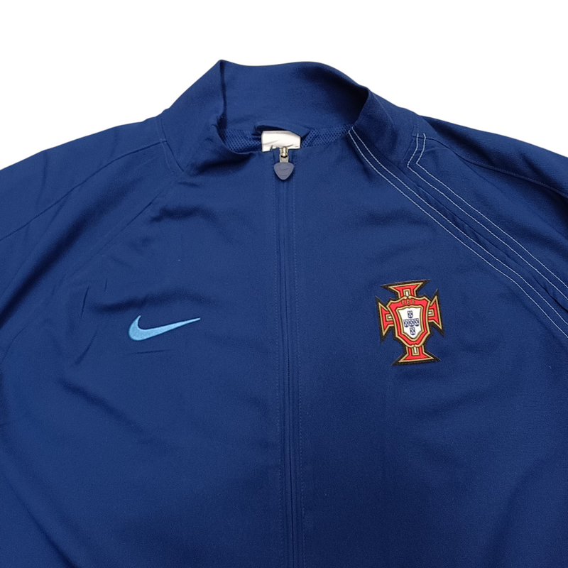 中古 ナイキ ポルトガル代表 リイシュー トラックジャケット 上下セット サイズ：XL/L 2004年 復刻 Portugal 2004 Reissue Apparelコレクション サッカー ネイビー 【107111730002】