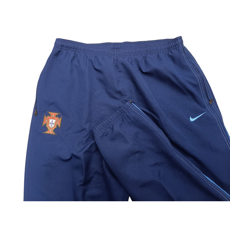中古 ナイキ ポルトガル代表 リイシュー トラックジャケット 上下セット サイズ：XL/L 2004年 復刻 Portugal 2004 Reissue Apparelコレクション サッカー ネイビー 【107111730002】