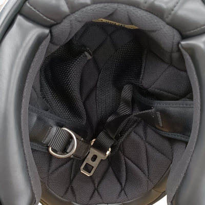中古 RIDEZ フルフェイスヘルメット XX BLACK サイズ：L バイク用 ネオクラシック 収納袋 【107112365002】
