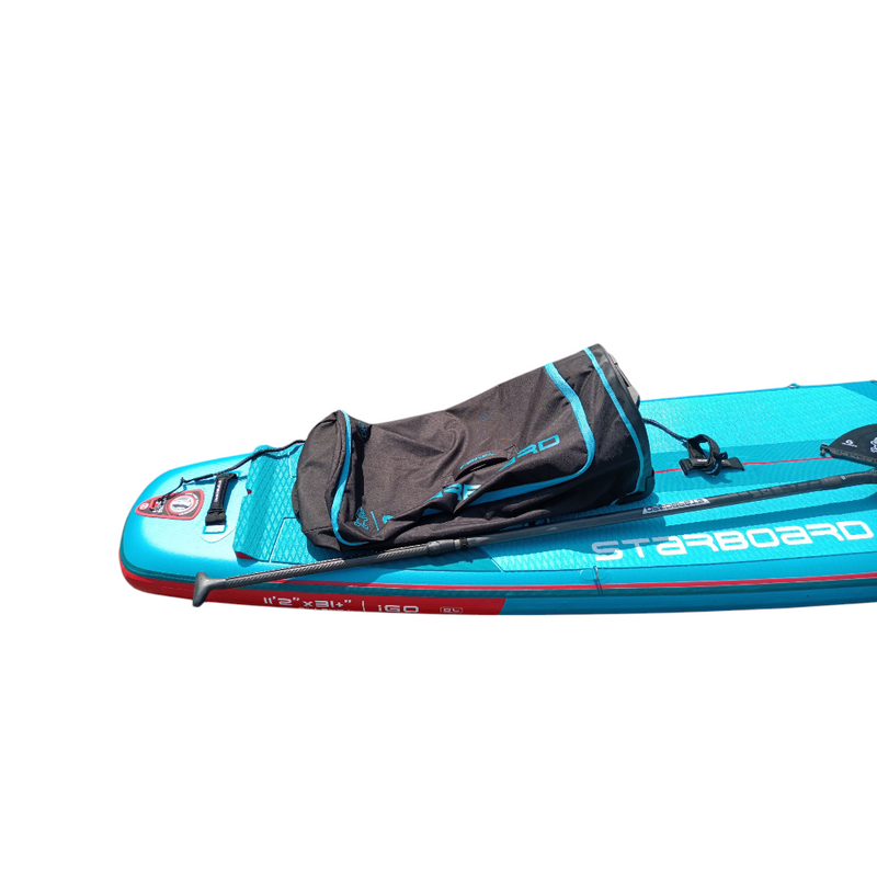 中古 STARBOARD iGO DELUXE LITE 11’2” x 31+” iGO DELUXE LITE ROLL サップボード 24-25 インフレータブル バッグ 電動ポンプ フィン リーシュコード 別売カーボンパドル ブルー 【107113067002】