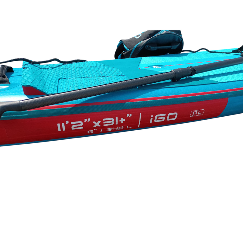 中古 STARBOARD iGO DELUXE LITE 11’2” x 31+” iGO DELUXE LITE ROLL サップボード 24-25 インフレータブル バッグ 電動ポンプ フィン リーシュコード 別売カーボンパドル ブルー 【107113067002】