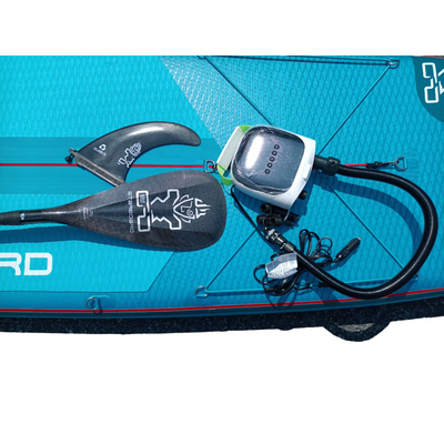 中古 STARBOARD iGO DELUXE LITE 11’2” x 31+” iGO DELUXE LITE ROLL サップボード 24-25 インフレータブル バッグ 電動ポンプ フィン リーシュコード 別売カーボンパドル ブルー 【107113067002】