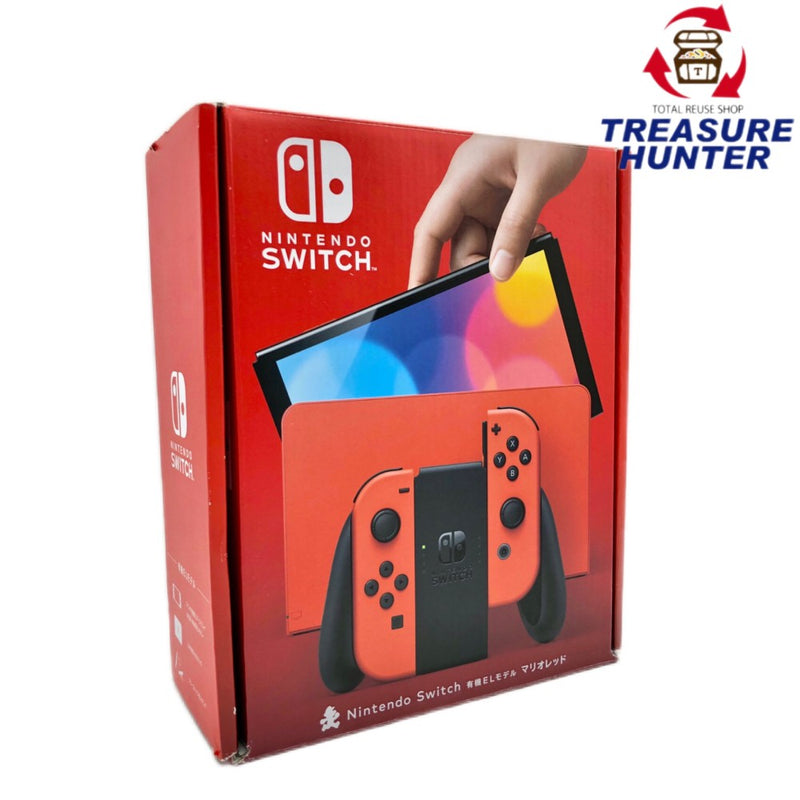 【美品中古】Nintendo Switch 有機ELモデル マリオレッド HEG-S-RAAAA ゲーム機 本体 ニンテンドー 任天堂 スイッチ 【108052410007】