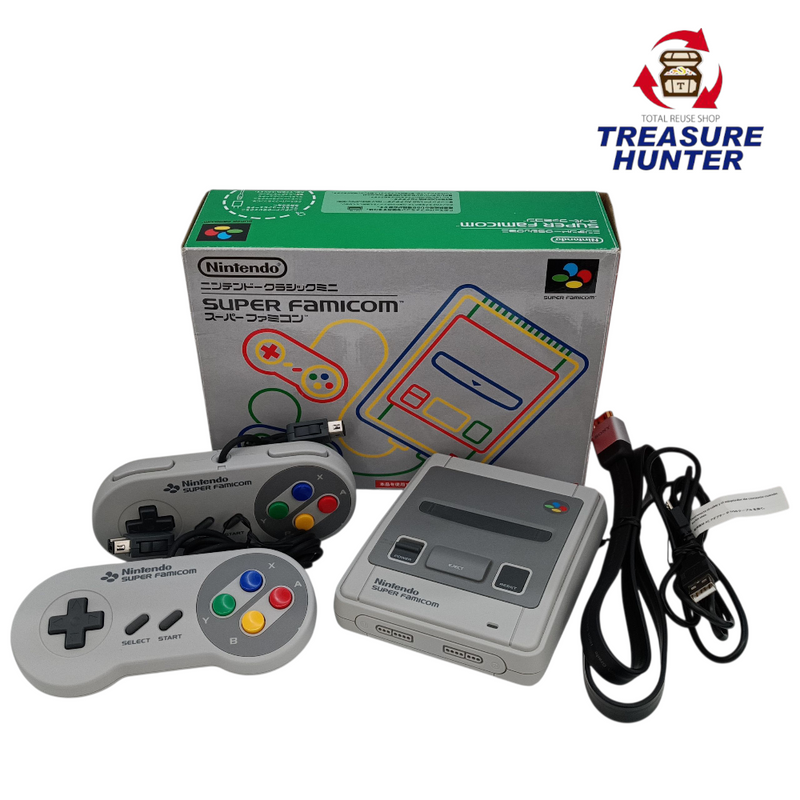 中古 任天堂 ニンテンドークラシックミニ スーパーファミコン CLV-301 コントローラー×2 USBケーブル HDMIケーブル 【108072396002】