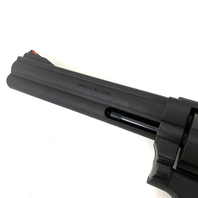 Marushin(マルシン)　モデルガン　M586　６インチ　ブラックヘビーウエイト　ハーフチェッカー木製グリップ銃　 【109057710005】