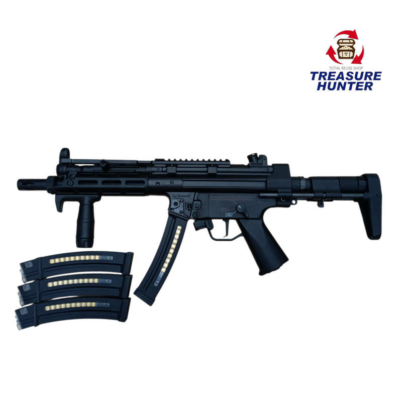 中古 CYMA Enhanced MP5 PDWストック フルメタル電動ガン CME041G ブラック 別売りマガジン×3付属 【109058906002】