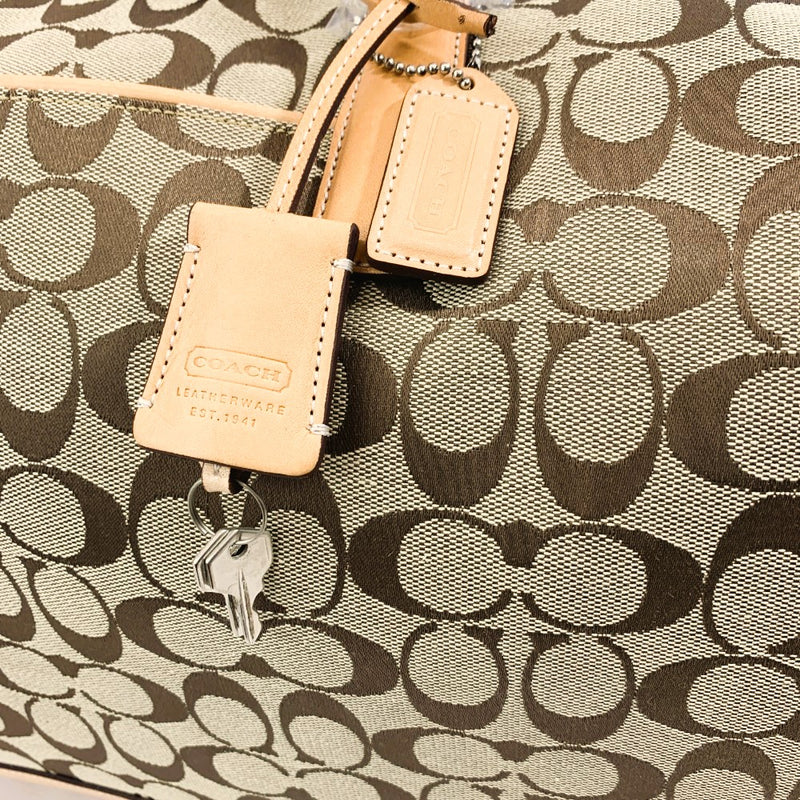 COACH(コーチ) シグネクチャー 2wayボストンバッグ 4254 キャンバス×レザー ブラウン 未使用保管品 【109075538003】