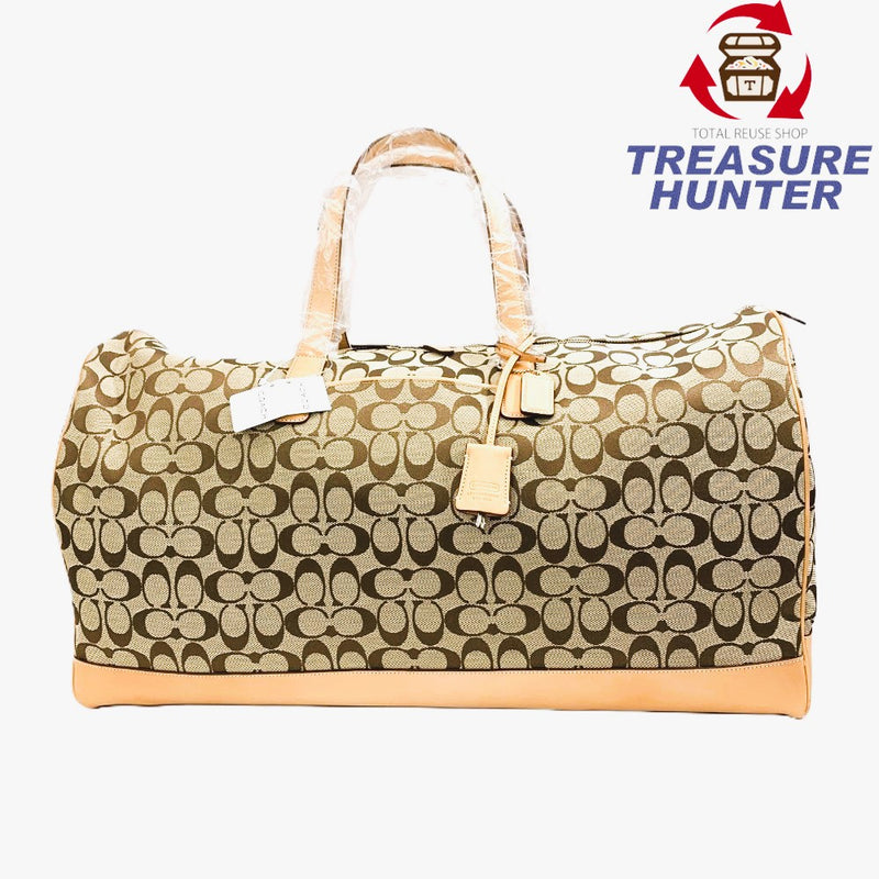 COACH(コーチ) シグネクチャー 2wayボストンバッグ 4254 キャンバス×レザー ブラウン 未使用保管品 【109075538003】