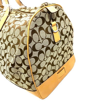 COACH(コーチ) シグネクチャー 2wayボストンバッグ 4254 キャンバス×レザー ブラウン 未使用保管品 【109075538003】