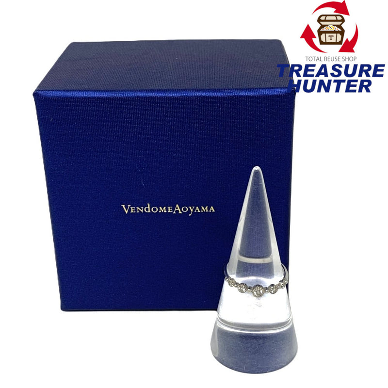 VENDOME AOYAMA(ヴァンドーム青山)　K18WG ダイヤリング　約8号　VA刻印あり　レディース 指輪 【116069619005】