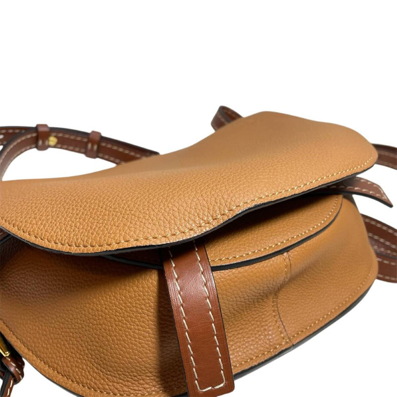 【新品同様】ロエベ ゲート スモール ショルダーバッグ 321.74AT20 レザー ブラウン LOEWE GATE 斜め掛け 【24000101735】