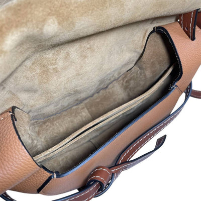 【新品同様】ロエベ ゲート スモール ショルダーバッグ 321.74AT20 レザー ブラウン LOEWE GATE 斜め掛け 【24000101735】