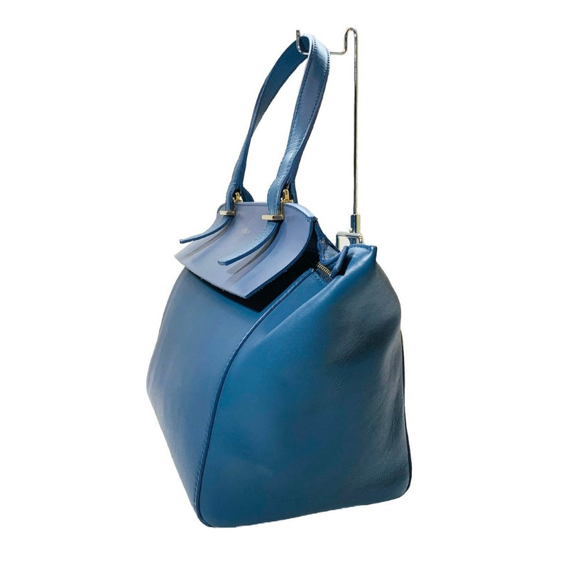 FURLA フルラ レザー ハンドバッグ トートバッグ ブルー 【240001017372】