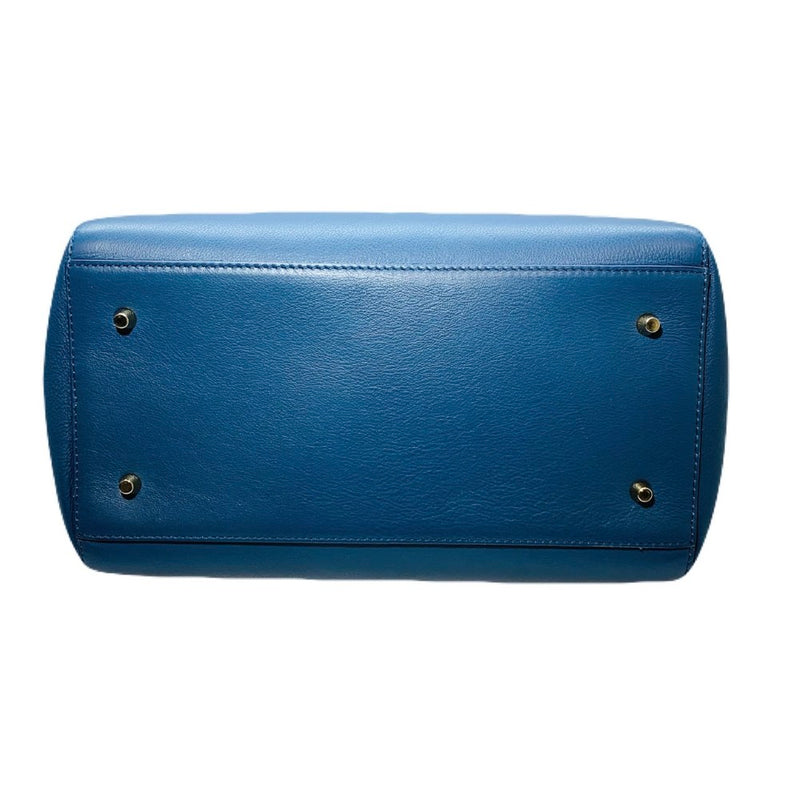 FURLA フルラ レザー ハンドバッグ トートバッグ ブルー 【240001017372】