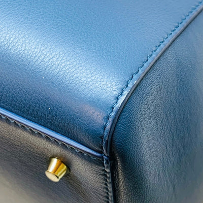 FURLA フルラ レザー ハンドバッグ トートバッグ ブルー 【240001017372】