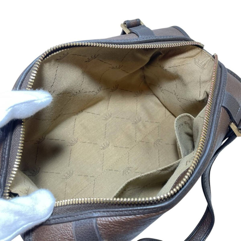 デルボー アストリッド ミニボストンバッグ オールレザー ゴールド金具 DELVAUX ASTRID ハンドバッグ ブラウン 【240001017741】