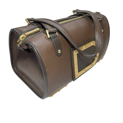 デルボー アストリッド ミニボストンバッグ オールレザー ゴールド金具 DELVAUX ASTRID ハンドバッグ ブラウン 【240001017741】