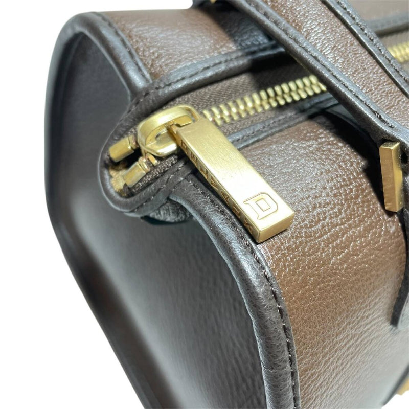 デルボー アストリッド ミニボストンバッグ オールレザー ゴールド金具 DELVAUX ASTRID ハンドバッグ ブラウン 【240001017741】