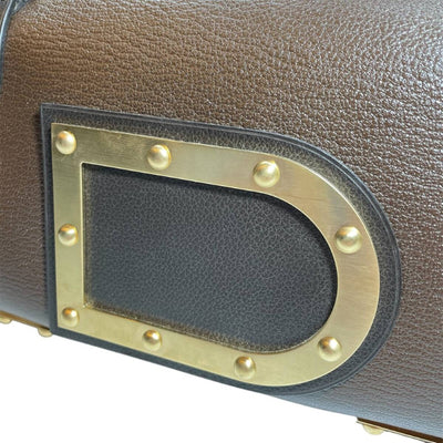 デルボー アストリッド ミニボストンバッグ オールレザー ゴールド金具 DELVAUX ASTRID ハンドバッグ ブラウン 【240001017741】
