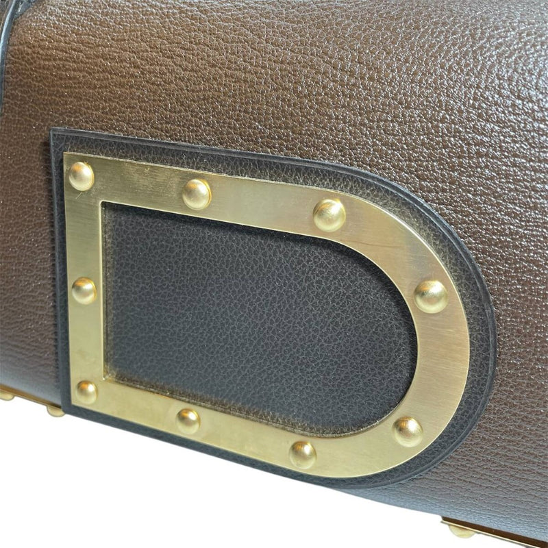 デルボー アストリッド ミニボストンバッグ オールレザー ゴールド金具 DELVAUX ASTRID ハンドバッグ ブラウン 【240001017741】