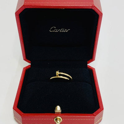 Cartier カルティエ ジュスト アン クル リング 42259 K18YG 750 3.4g 54(#14) 指輪 アクセサリー ゴールド 【240005004863】