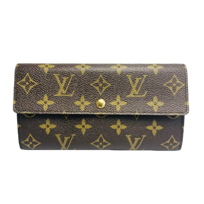 ルイ ヴィトン モノグラム ポシェット ポルトモネ クレディ 二つ折り 長財布 M61725 LOUIS VUITTON  【2400050052574】