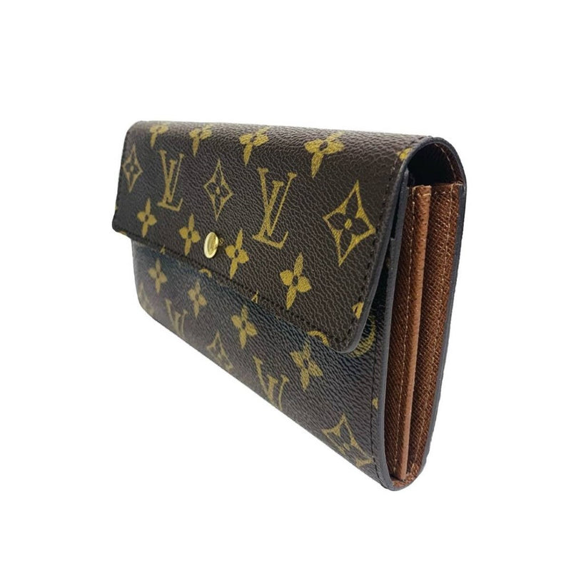 ルイ ヴィトン モノグラム ポシェット ポルトモネ クレディ 二つ折り 長財布 M61725 LOUIS VUITTON  【2400050052574】