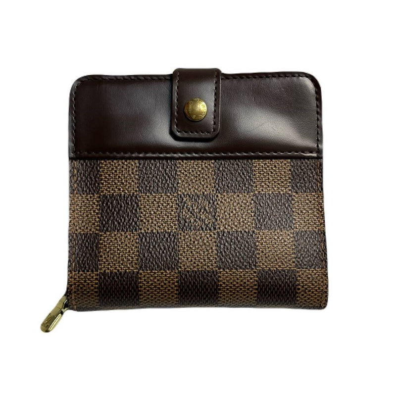 ルイ ヴィトン ダミエ コンパクトジップ N61668 ブラウン LOUIS VUITTON 【2400050059634】