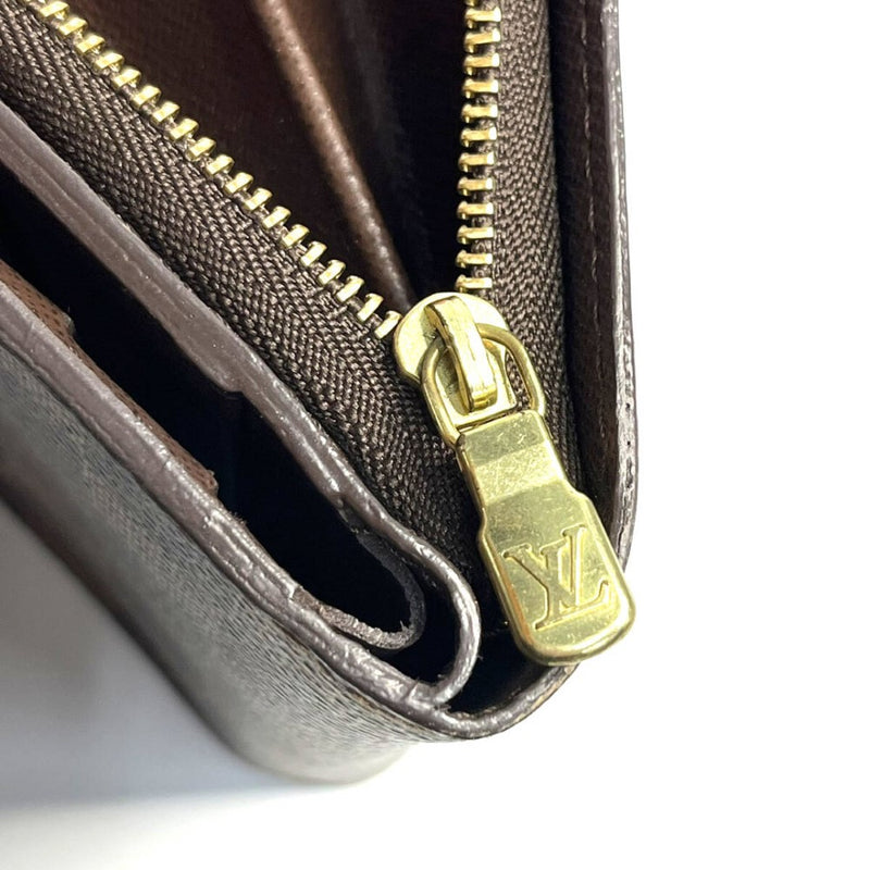 ルイ ヴィトン ダミエ コンパクトジップ N61668 ブラウン LOUIS VUITTON 【2400050059634】