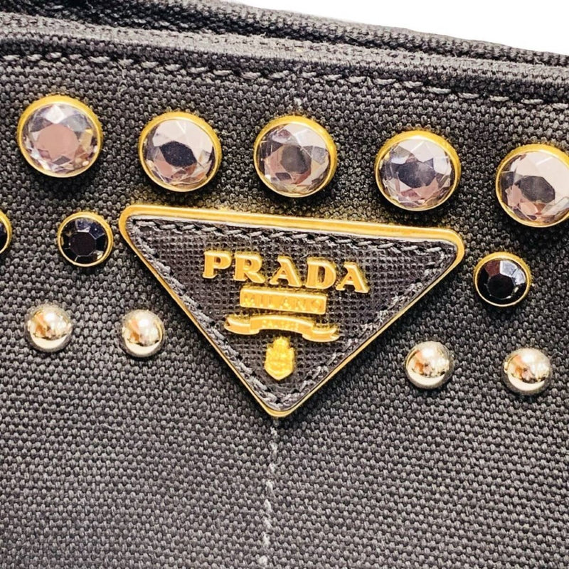 PRADA プラダ ミニカナパ B24390 ビジュー キャンバス ハンドバッグ ショルダーバッグ miniカナパ 【2400050060524】